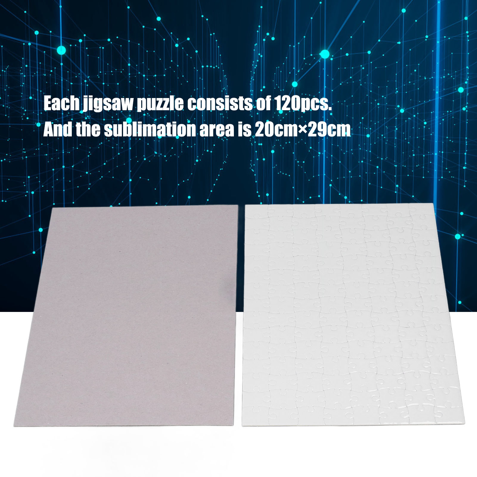Puzzle Blank White - 인쇄용 퍼즐 10세트, 무지 퍼즐, 승화