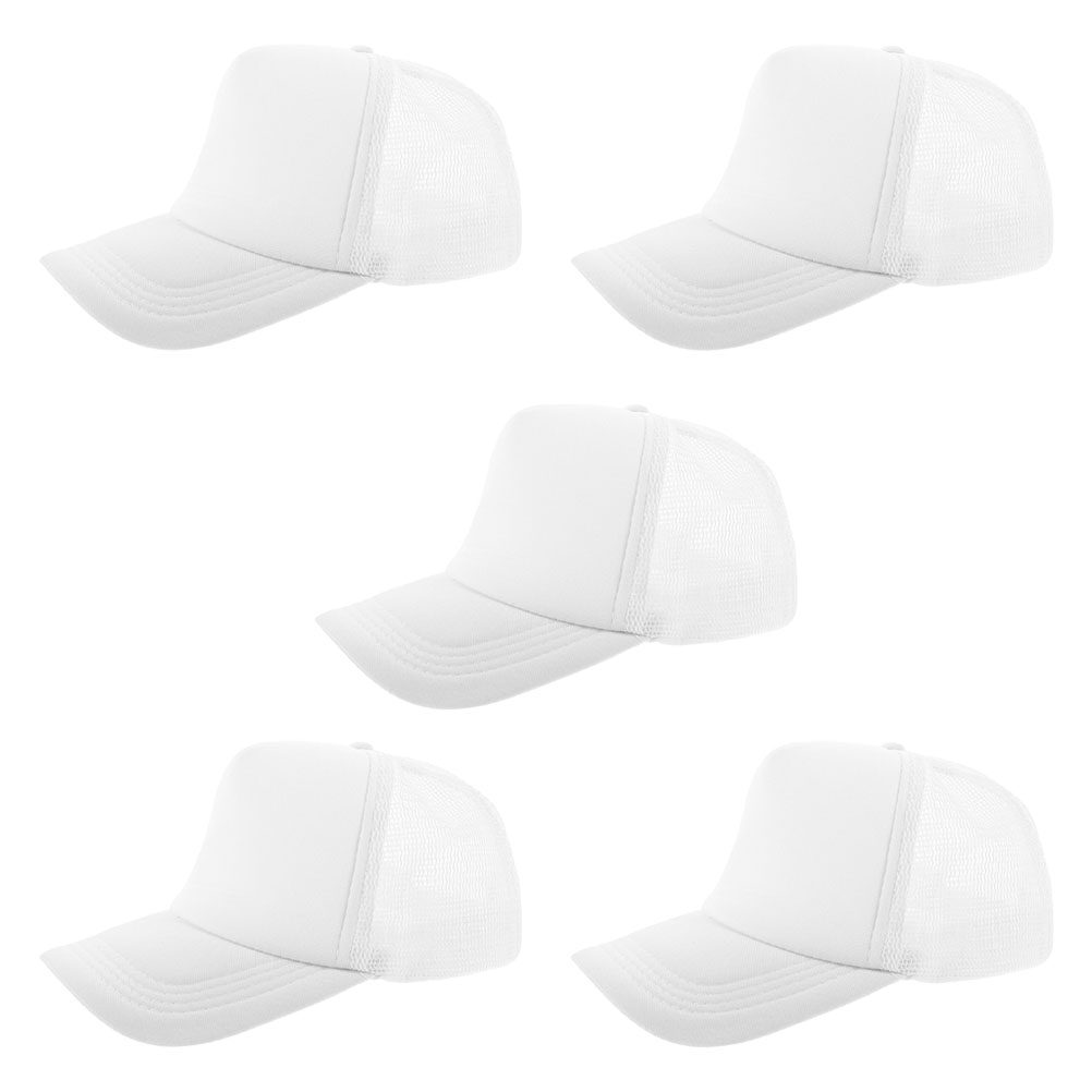 Hat Sublimation Blank - 5개입, 무지 야구 모자, 메시 소재